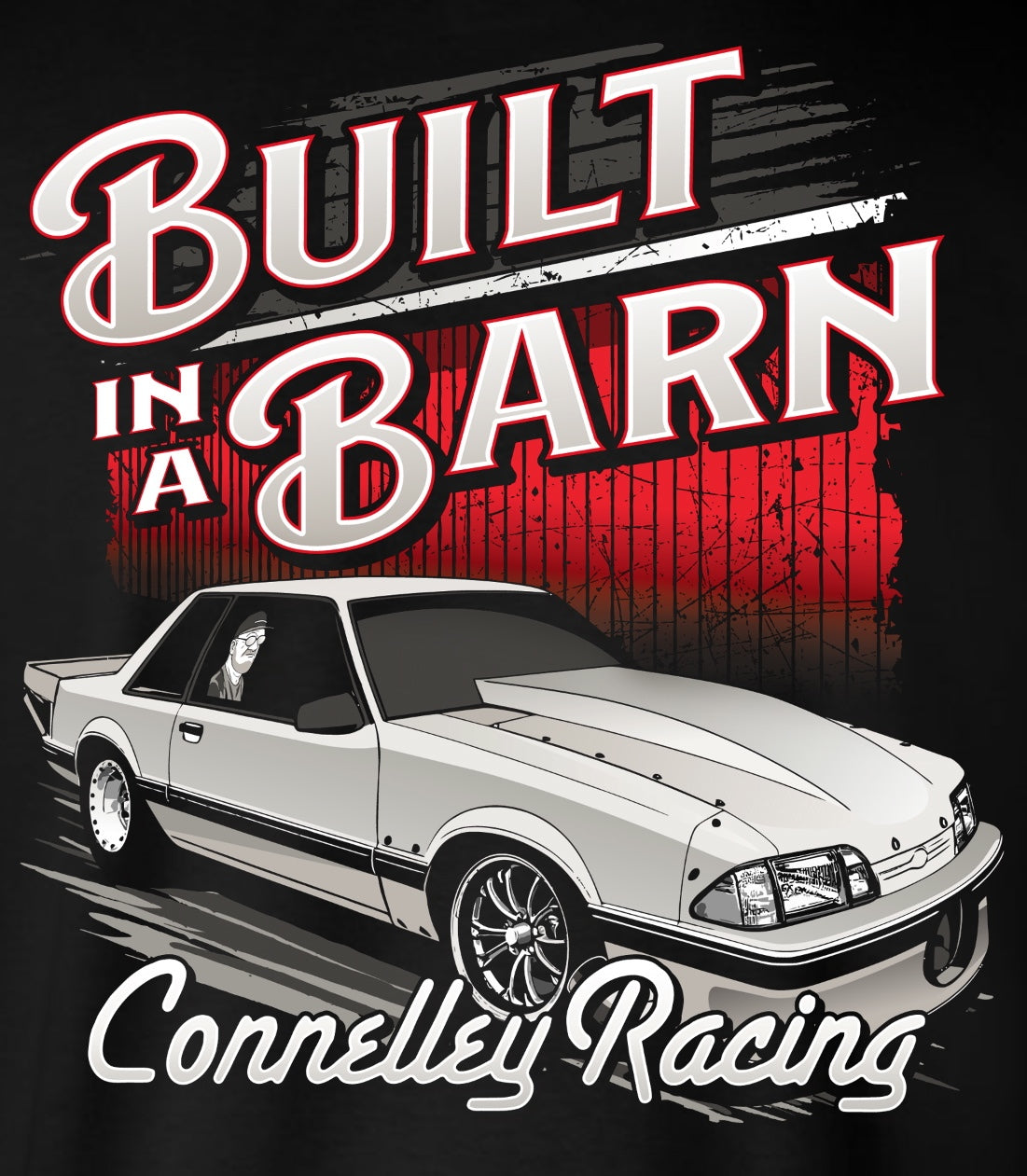 Built in a Barn - Silver Car Hoodie