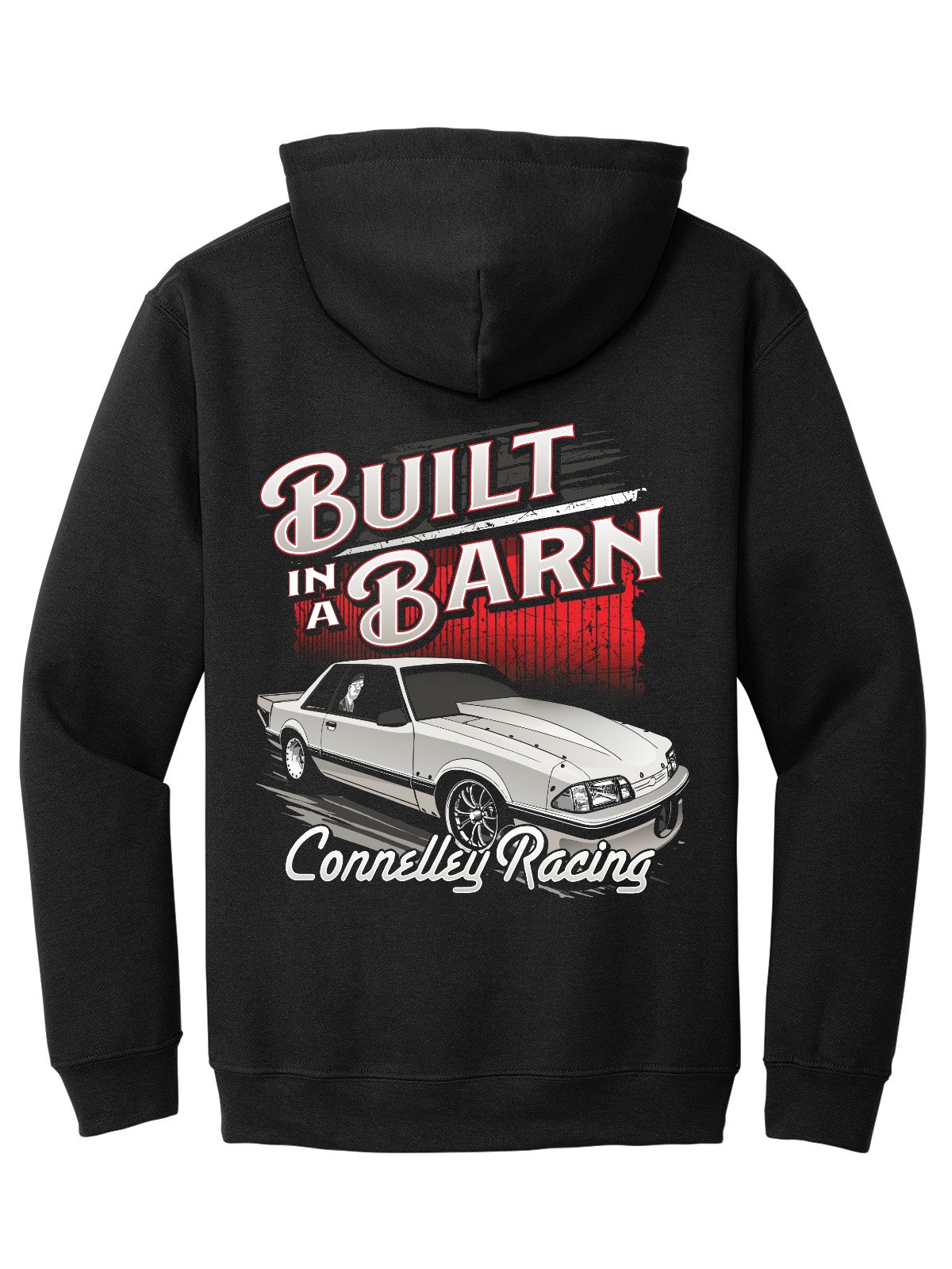 Built in a Barn - Silver Car Hoodie